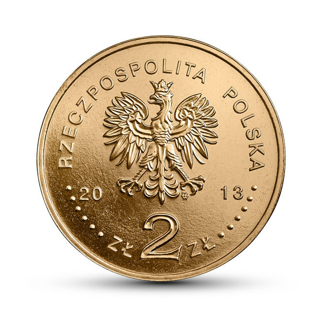 Rewers monety 2 zł 2013 200lecie urodzin Hipolita Cegielskiego