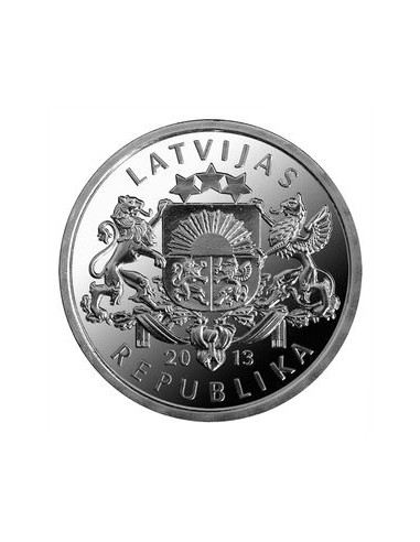 Awers monety Łotwa 1 Łat 2013 Moneta parytet