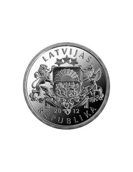 Awers monety Łotwa 1 Łat 2012 Dzwonki