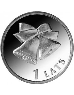 Awers monety Łotwa 1 Łat 2012 Dzwonki 2