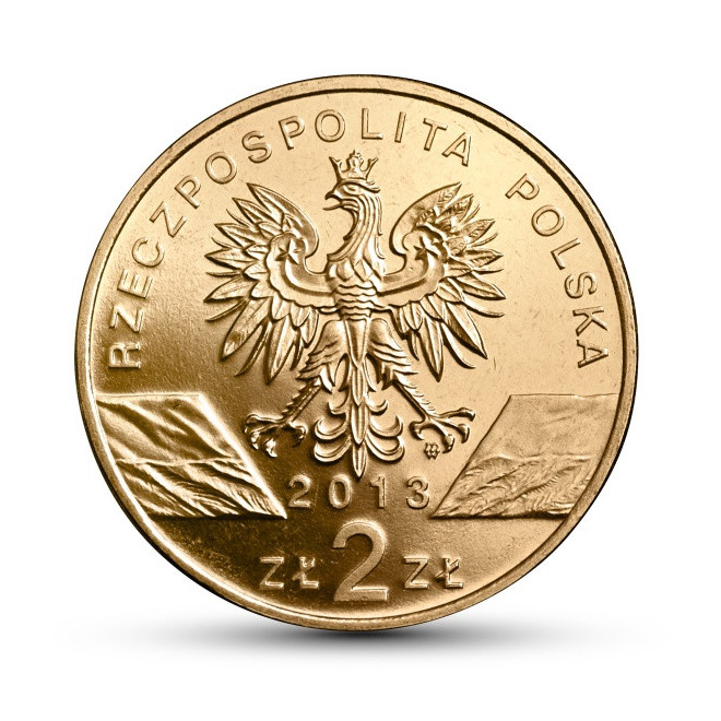 Rewers monety 2 zł 2013 Zwierzęta świata – żubr