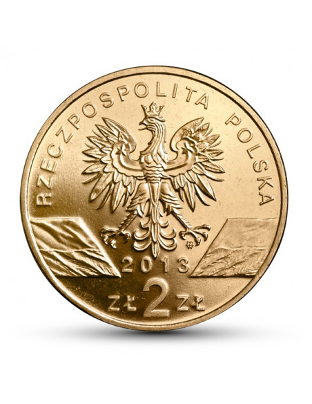 Rewers monety 2 zł 2013 Zwierzęta świata – żubr
