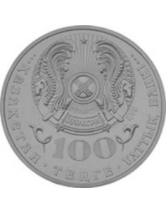 Awers monety Kazachstan 100 Tenge 2016 150 rocznica urodzin Alichan Bukeichanow 2
