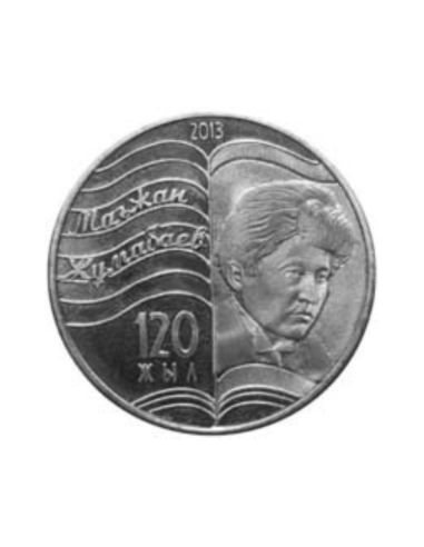 Awers monety Kazachstan 50 Tenge 2013 Magdżan Żumbajew