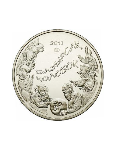 Awers monety Kazachstan 50 Tenge 2013 Baśnie narodu Kazachstanu Kołobok