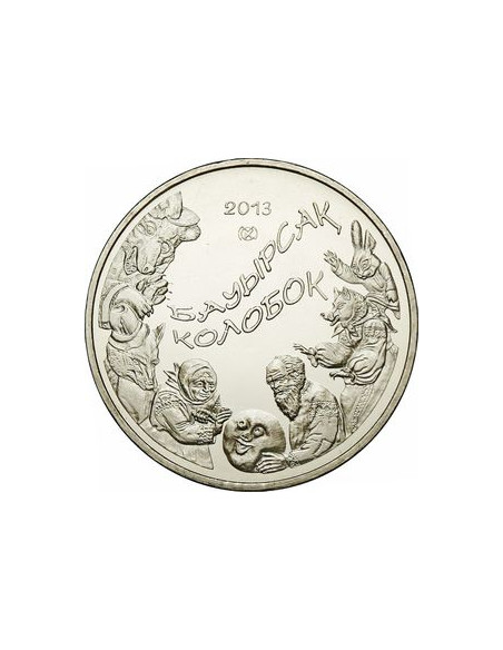 Awers monety Kazachstan 50 Tenge 2013 Baśnie narodu Kazachstanu Kołobok