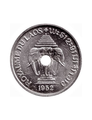 Awers monety Laos 20 Centymów 1952