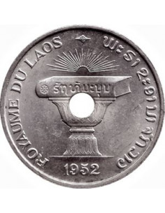Awers monety Laos 50 Centymów 1952
