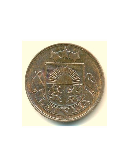 Awers monety Łotwa 5 Santimi 1922