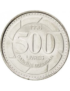 Awers monety Liban 500 Funtów liwrów 1996 2