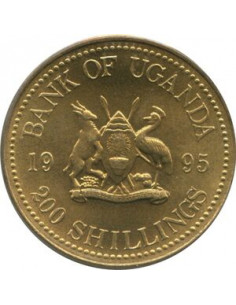Awers monety Uganda 200 Szylingów 1995 2