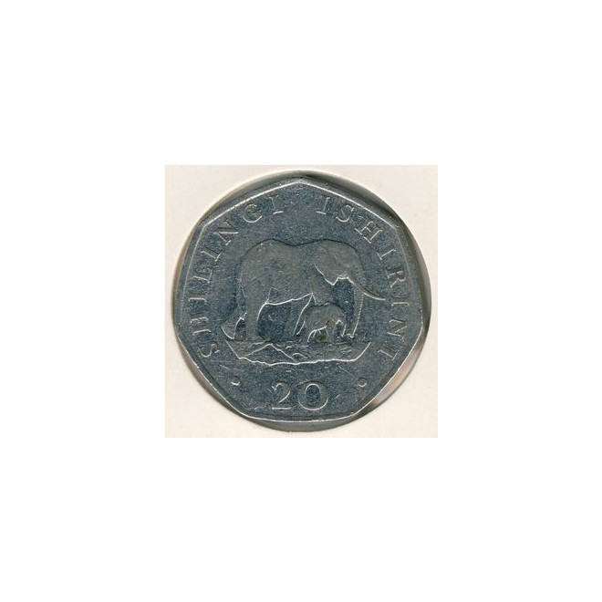 Awers monety Tanzania 20 Szylingów 1992