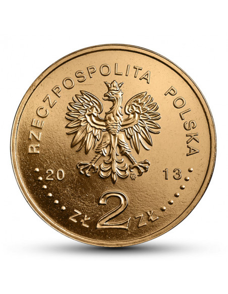 Rewers monety 2 zł 2013 Polskie okręty: Niszczyciel rakietowy „Warszawa”