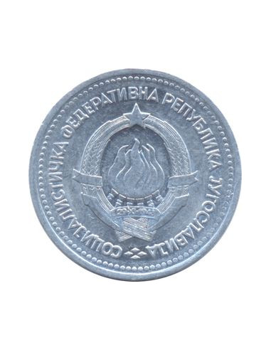 Awers monety Jugosławia 1 Dinar 1963