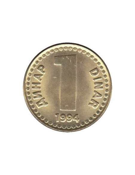 Rewers monety Jugosławia 1 Dinar 1994