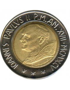 Awers monety Watykan 500 Lirów 1995