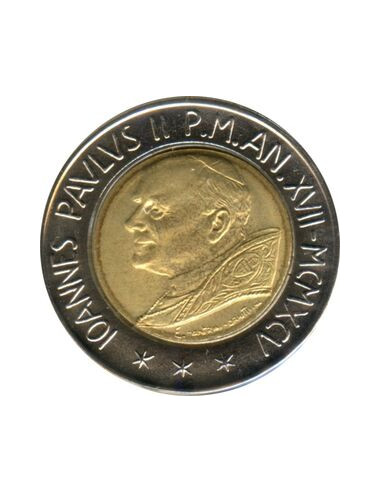 Awers monety Watykan 500 Lirów 1995