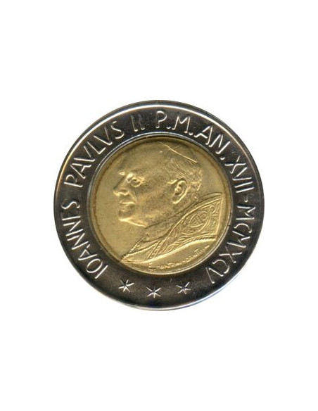 Awers monety Watykan 500 Lirów 1995