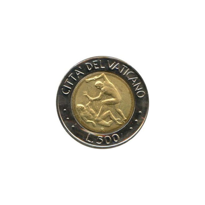 Rewers monety Watykan 500 Lirów 1995