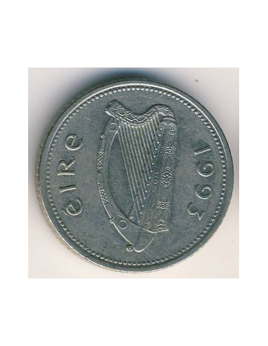 Awers monety Irlandia 10 Pensów 1993