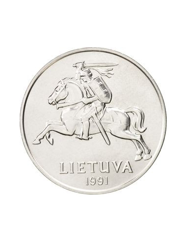 Awers monety Litwa 5 Centów 1991