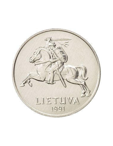 Awers monety Litwa 2 Centów 1991