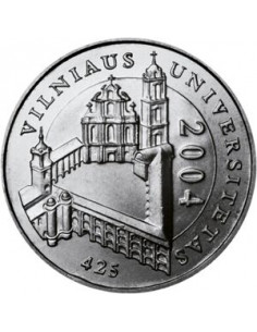Awers monety Litwa 1 Lit 2004 425lecie Uniwersytetu Wileńskiego