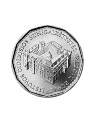 Awers monety Litwa 1 Lit 2005 Odbudowa Pałacu Królewskiego