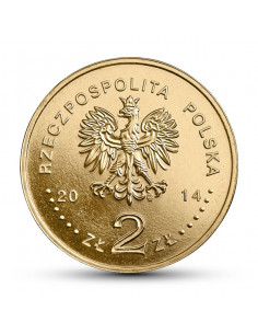 Awers monety 2 zł 2014 100. rocznica urodzin Jana Karskiego 2