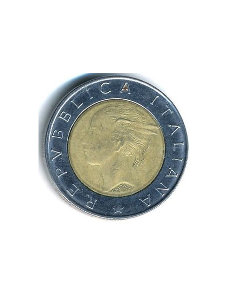 Awers monety Włochy 500 Lirów 1998 20 lat IFAD