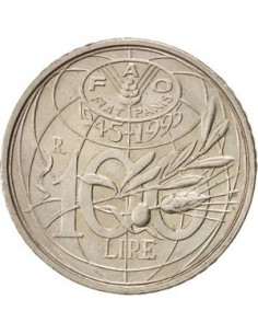 Awers monety Włochy 100 Lirów 1995 Organizacja do spraw Wyżywienia i Rolnictwa przy ONZ FAO 2