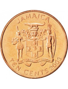 Awers monety Jamajka 10 Centów 1995 2