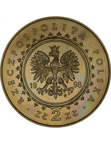 Rewers monety 2 zł 1998 Zamki i pałace w Polsce: Zamek w Kórniku