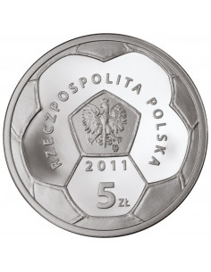 Awers monety 5 zł 2011 Polskie Kluby Piłkarskie – Polonia Warszawa 2