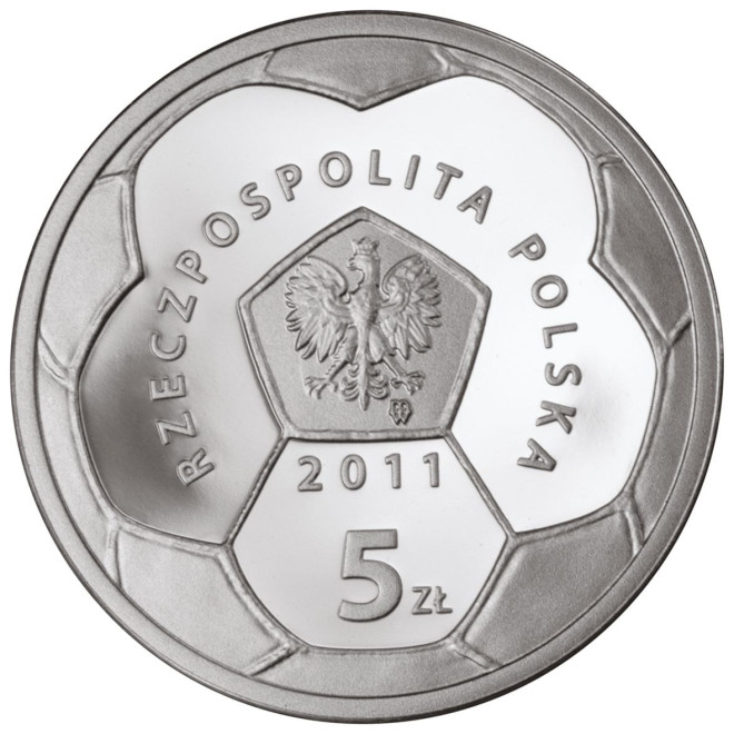Rewers monety 5 zł 2011 Polskie Kluby Piłkarskie – Polonia Warszawa