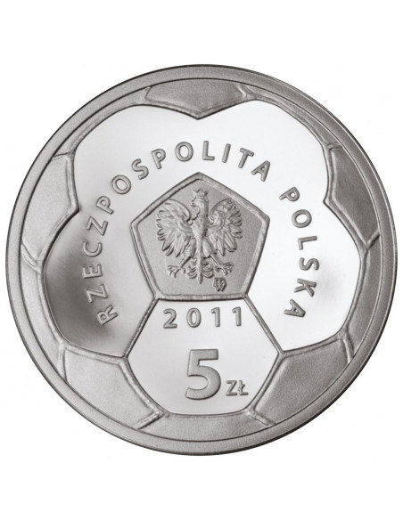 Rewers monety 5 zł 2011 Polskie Kluby Piłkarskie – Polonia Warszawa