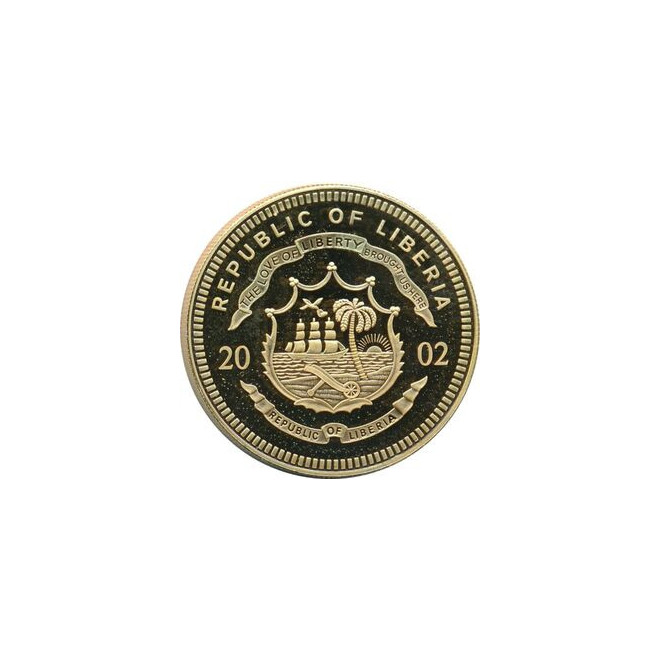 Rewers monety Liberia 10 Dolarów 2002 ECU  Niemcy