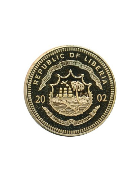 Rewers monety Liberia 10 Dolarów 2002 ECU  Niemcy
