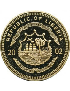 Awers monety Liberia 10 Dolarów 2002 ECU FINLANDIA 2