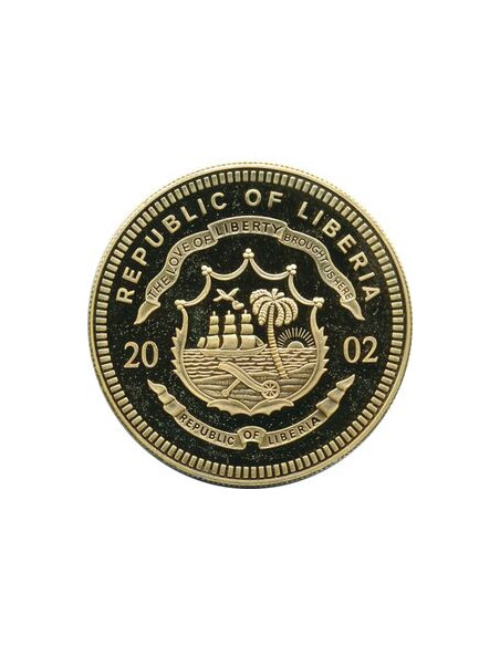 Rewers monety Liberia 10 Dolarów 2002 ECU FINLANDIA