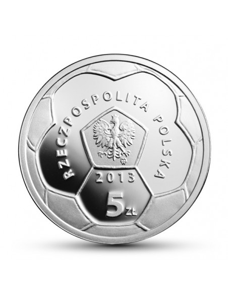 Rewers monety 5 zł 2013 Polskie Kluby Piłkarskie – Warta Poznań
