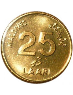 Awers monety Malediwy 25 Laari 2008 2