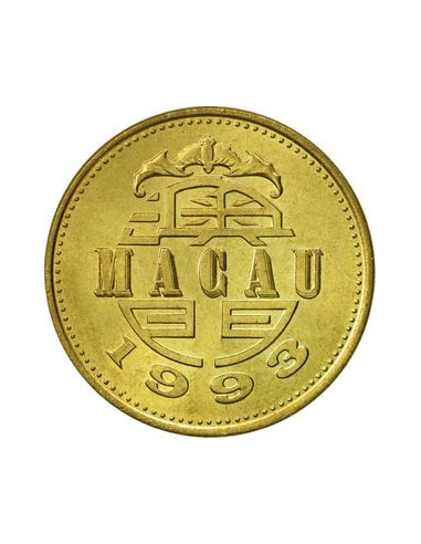 Awers monety Makau 50 Avos 1993