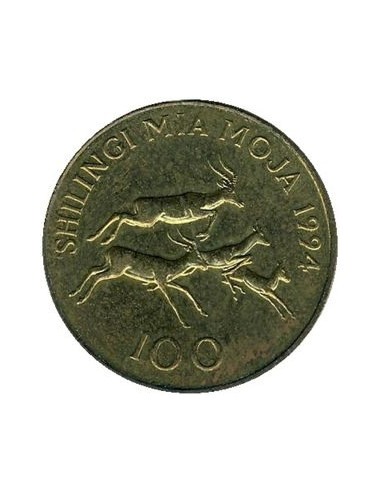 Awers monety Tanzania 100 Shilingi 1994