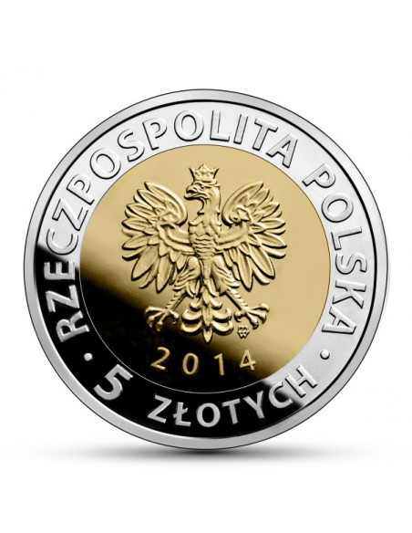 Rewers monety 5 zł 2014 Odkryj Polskę – Zamek Królewski w Warszawie