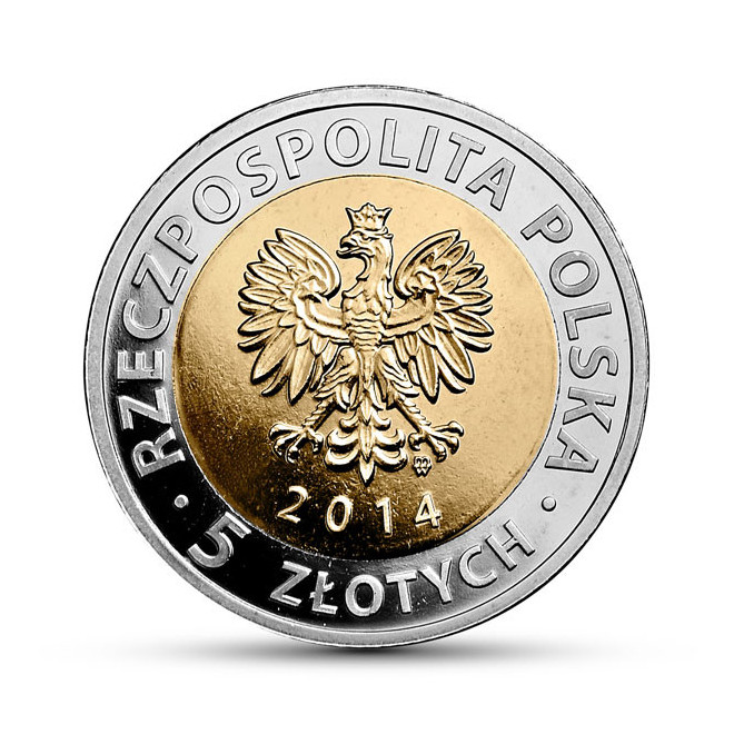 Rewers monety 5 zł 2014 Odkryj Polskę – 25 lat wolności