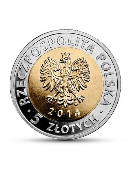 Rewers monety 5 zł 2014 Odkryj Polskę – 25 lat wolności