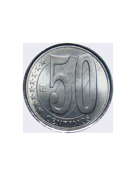 Rewers monety Wenezuela 50 Centymów 2007 Magnetyczny