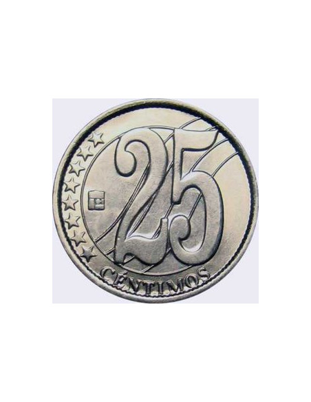 Rewers monety Wenezuela 25 Centymów 2007