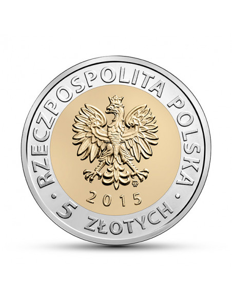 Rewers monety 5 zł 2015 Odkryj Polskę – Ratusz w Poznaniu